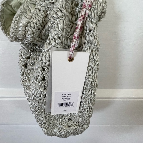 LOVESHACKFANCY Karelia Macrame Style Bag - Mint - New With Tags - Picture 5 of 8